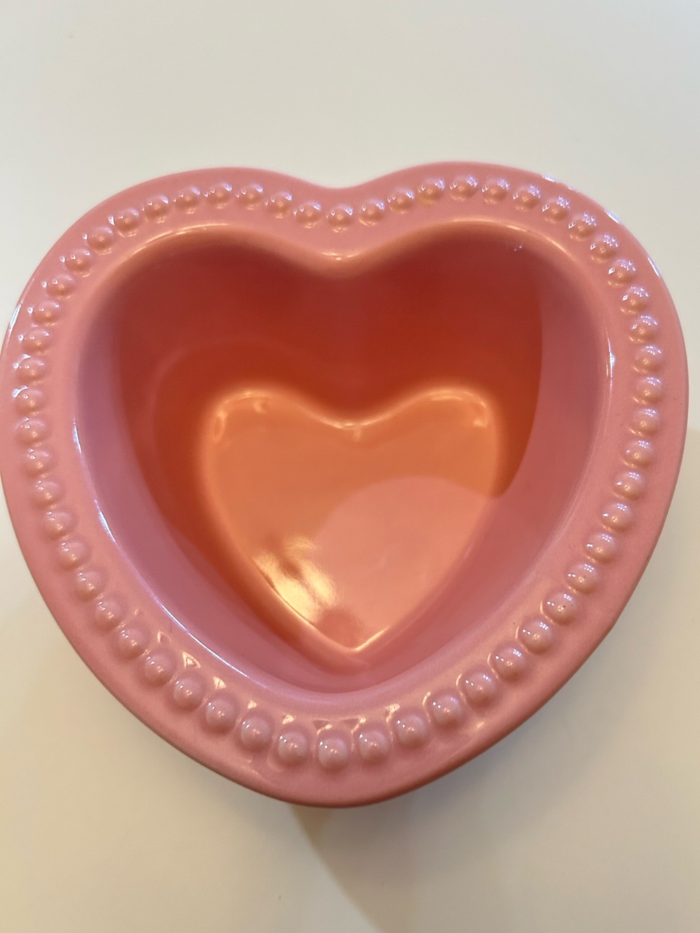Chantal Small Pink Heart-Shaped Ceramic Bowl
